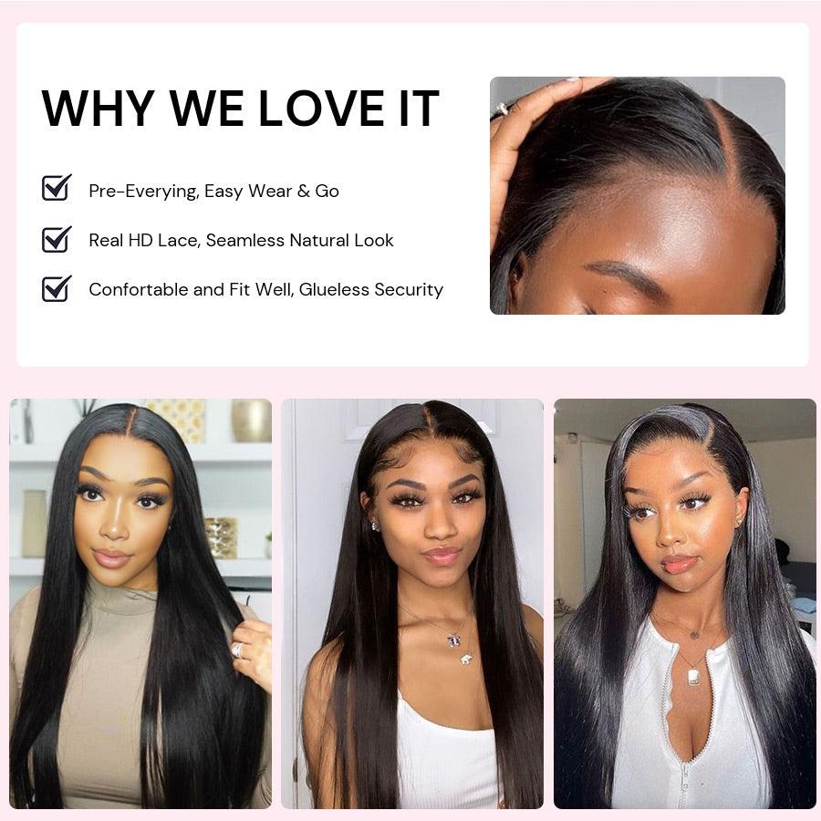 WOWANGEL 9x6 Glueless HD Lace Wig - Dark Reddish Brown Body Wave Human Hair Wig for Women | Perfect for Daily Wear, Cosplay & Special Occasions
