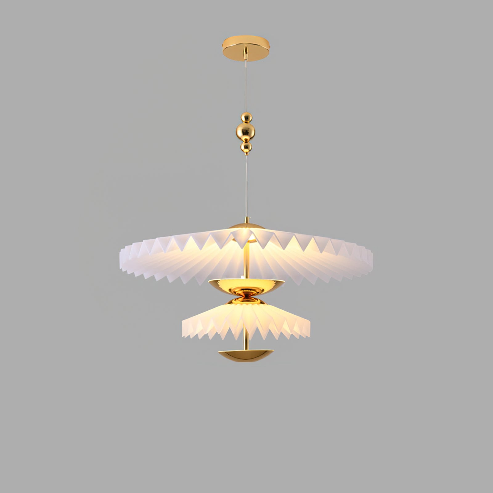 Stacked Paper Chandelier - Elegant Handmade Lighting Fixture for Dining Room, Bedroom & Boho Decor | Eco-Friendly Home Lighting Solution