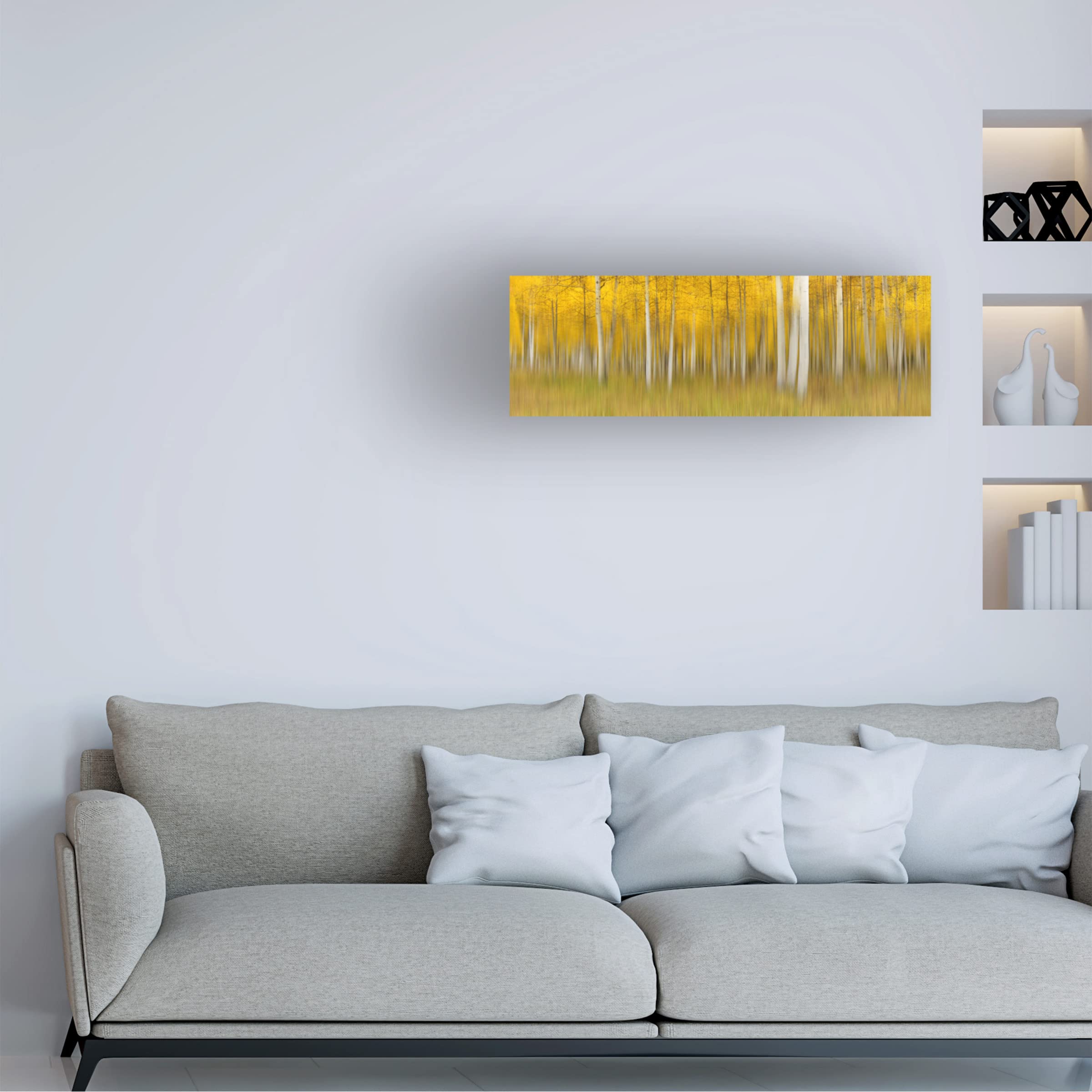 Mei Xu 'Autumn Dream' Canvas Wall Art - Handmade Landscape Painting for Living Room, Bedroom & Office Decor - Premium Trademark Fine Art Collection