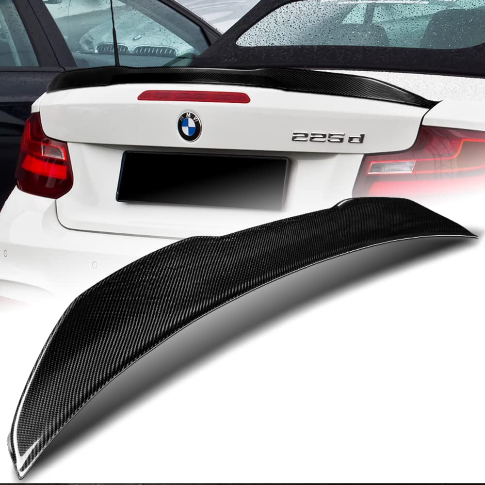 Q1-Tech Real Carbon Fiber PSM-Style Rear Trunk Spoiler Wing for 2015-2021 BMW 2-Series F23 (220i 230i M240i 228i M235i Convertible) - Enhances Aerodynamics & Sporty Look - Perfect for Car Enthusiasts & Performance Upgrades