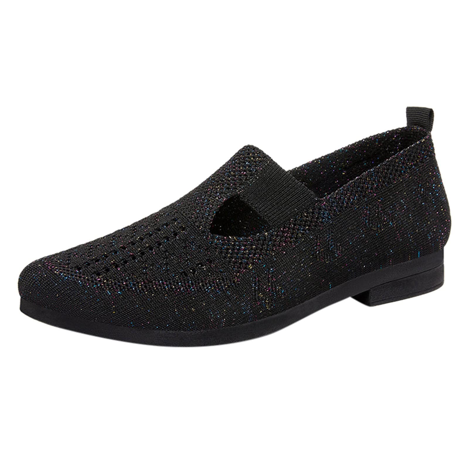 Women's Round Toe Slip-On Sneakers - Casual Loafers for Everyday Wear & Halloween Outfits | Comfortable Flat Shoes for Walking, Work & Party Occasions