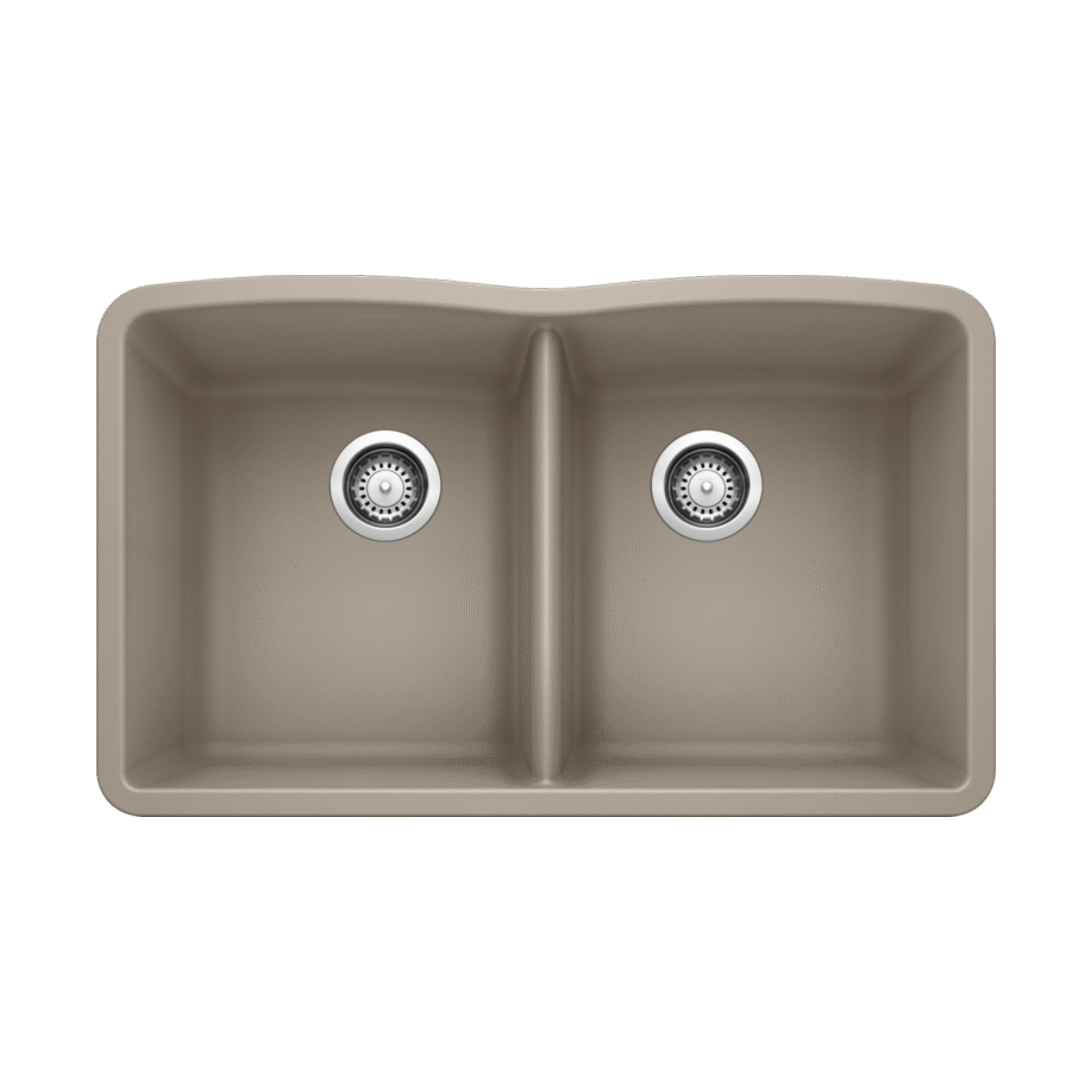 Blanco Diamond Equal Double Bowl SILGRANIT Kitchen Sink - Premium Stainless Steel Undermount Sink for Modern Kitchens | Perfect for Food Prep, Dishwashing & Entertaining