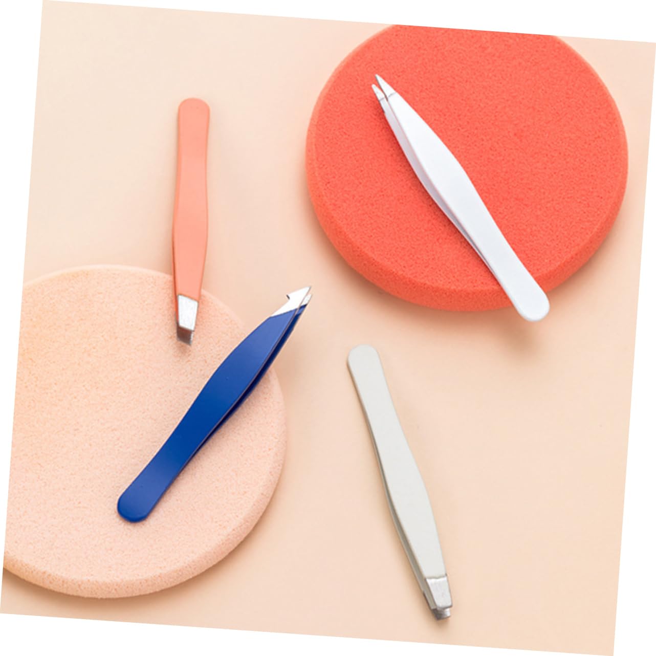 Healeved 4-Piece Stainless Steel Eyebrow & Eyelash Kit - Professional Tweezers, Clips, Nipper for Precise Eyebrow Shaping & Eyelash Extensions - Perfect for Salon, Home Makeup & Beauty Routines