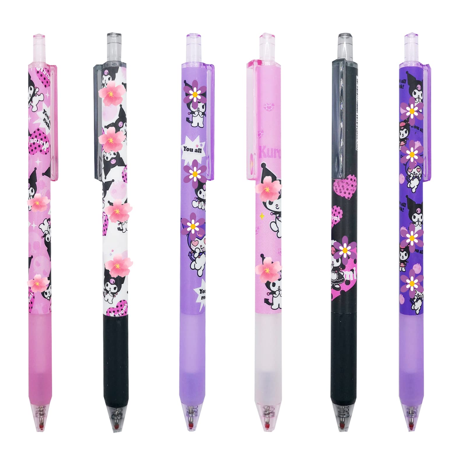 Anime Themed Black Gel Ink Ballpoint Pens - Premium Writing Pens for School, Office & Stationery Supplies | Perfect for Note Taking, Journaling & Gift Giving (KRMI Pen)