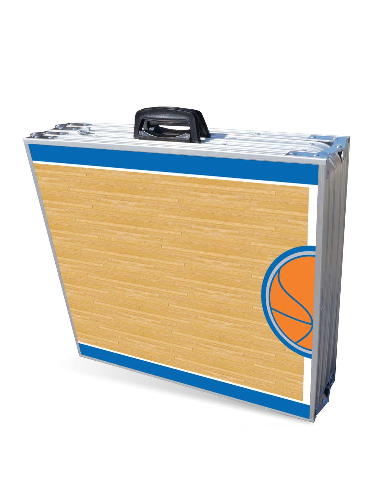 8-Foot Folding Portable Beer Pong Table with LED Lights & Optional Cup Holders - New York Basketball Court Design for Indoor/Outdoor Parties, Tailgates & Game Nights (Multiple Models Available)