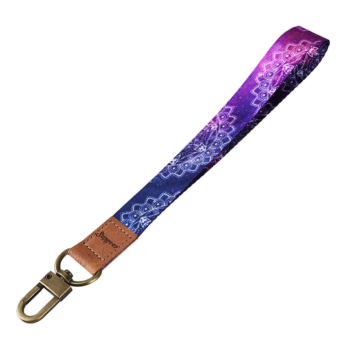 SupGear Wristlet Strap Keychain Holder - Adjustable Wrist Lanyard for Keys, Phone, Cards & ID Badges - Women & Girls Fashion Accessory (Starry Sky Design) - Perfect for Work, Travel & Daily Use