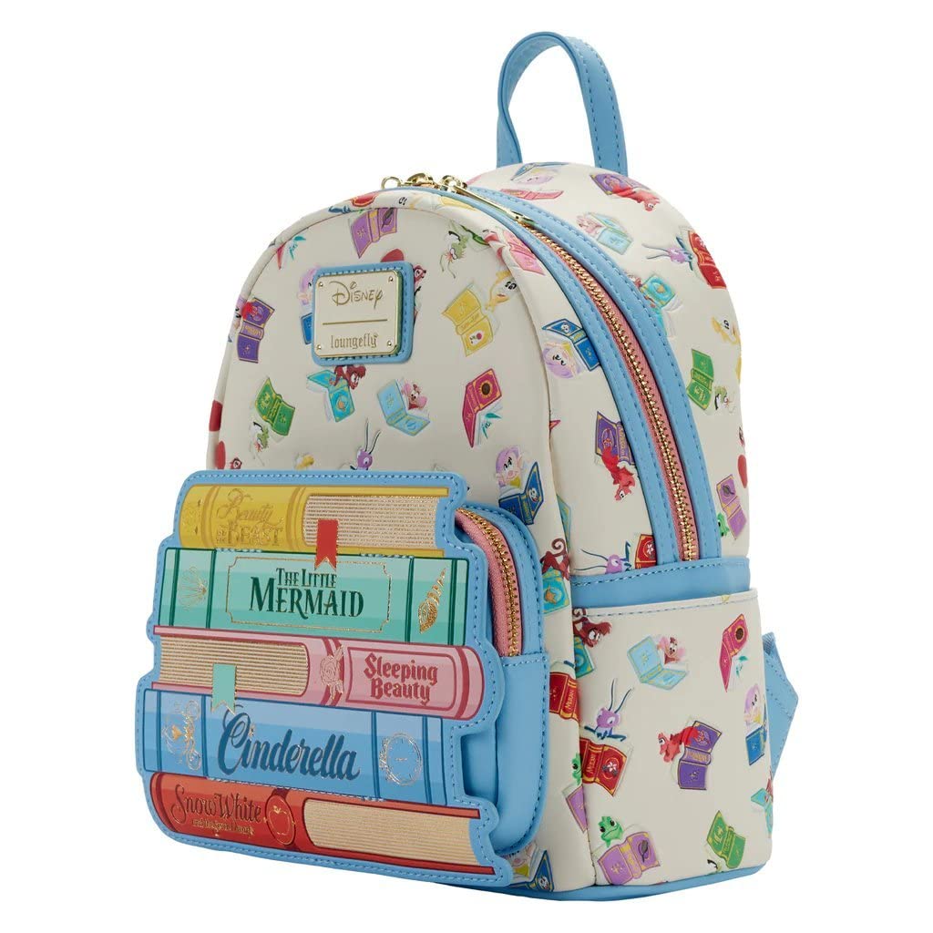 Disney Princess Mini Backpack - Loungefly Classic Books Design | Cute & Stylish Backpack for Disney Fans, Cosplay, School, Travel & Everyday Use