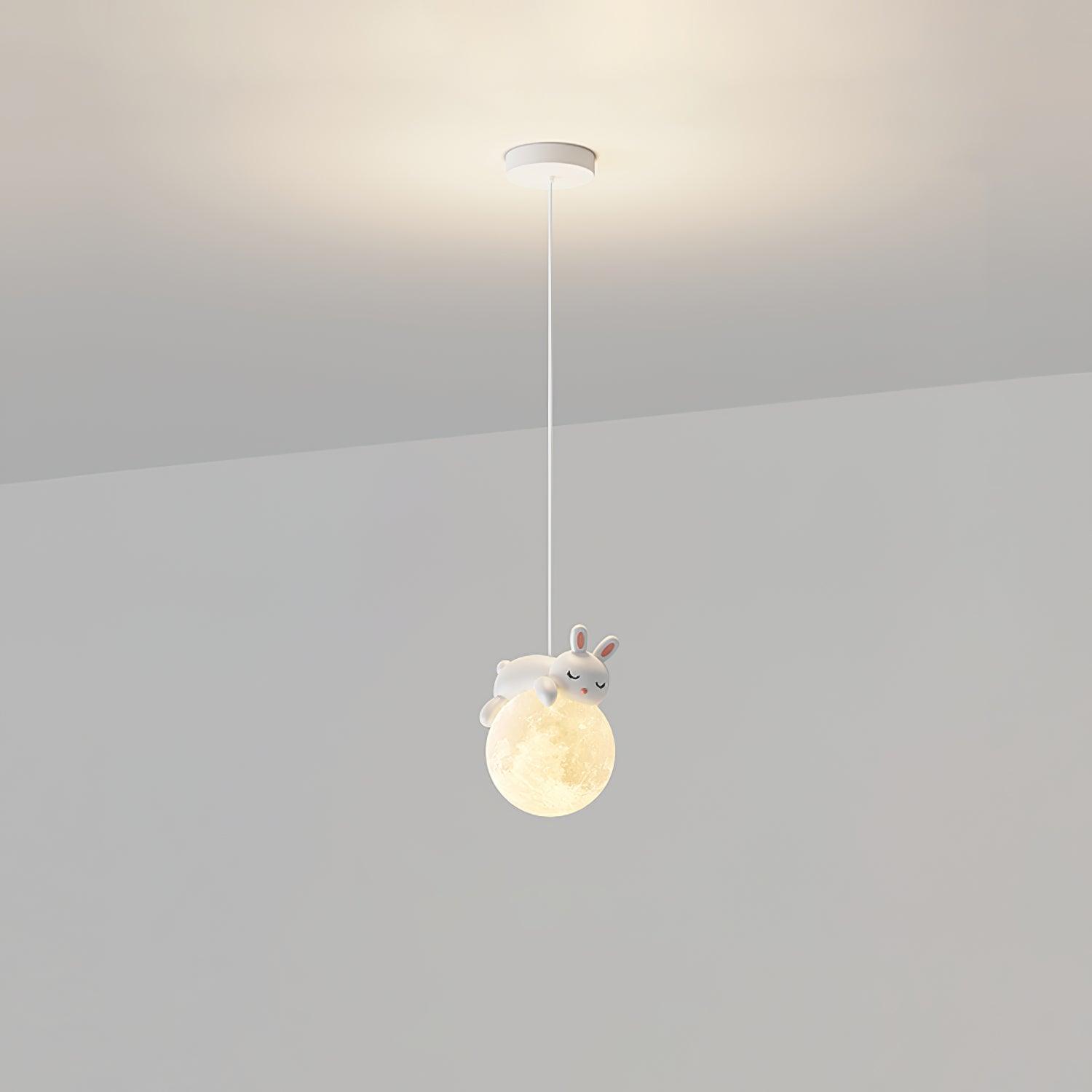Animal-Themed Sleeping Pendant Lamp - Cute Night Light for Kids' Bedroom, Nursery Decor & Cozy Bedside Lighting