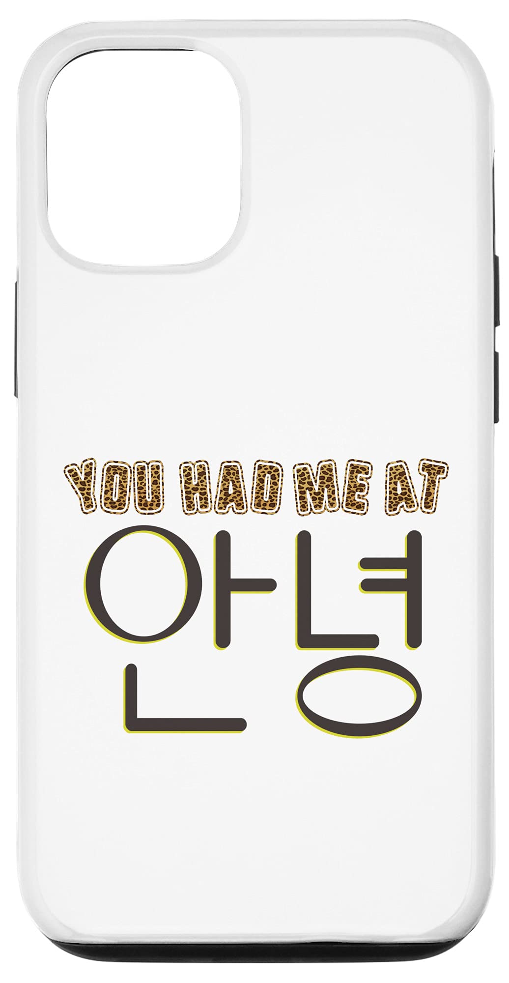 iPhone 12/12 Pro Korean Hangul Fashion Case - Cute Annyeong Hello Design - Perfect for K-Pop Fans & Korean Culture Lovers - Great for Daily Use, Travel & Photo Shoots
