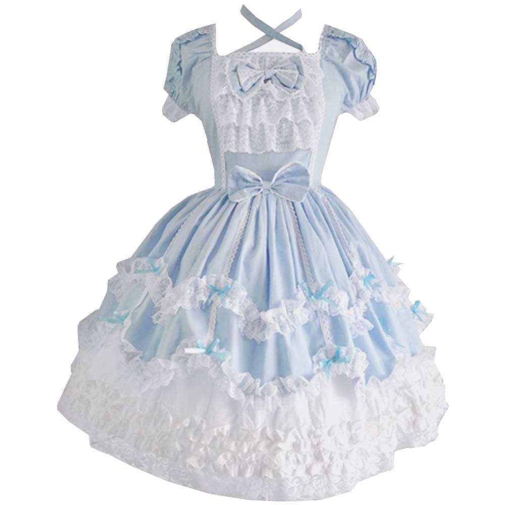 Sweet Lolita Princess Dress for Women - Elegant Lace Layered Maid Costume for Halloween Cosplay & Tea Party | Vintage Gothic Fashion Outfit