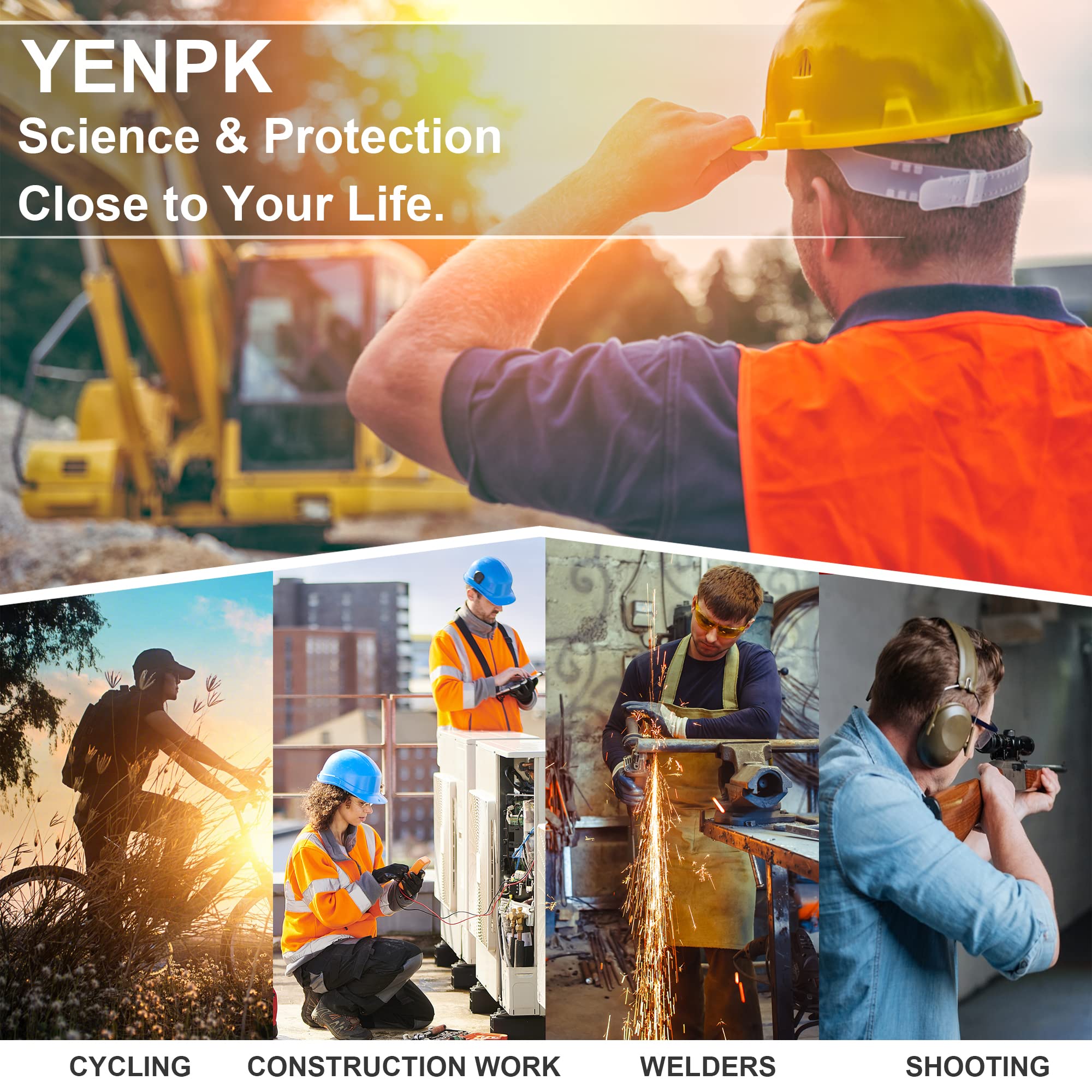 ANSI Z87.1 Certified Tinted Safety Glasses for Men & Women - UV400 Protection, Anti-Scratch & Impact Resistant Safety Goggles - Perfect for Construction, Woodworking, Cycling & Outdoor Activities