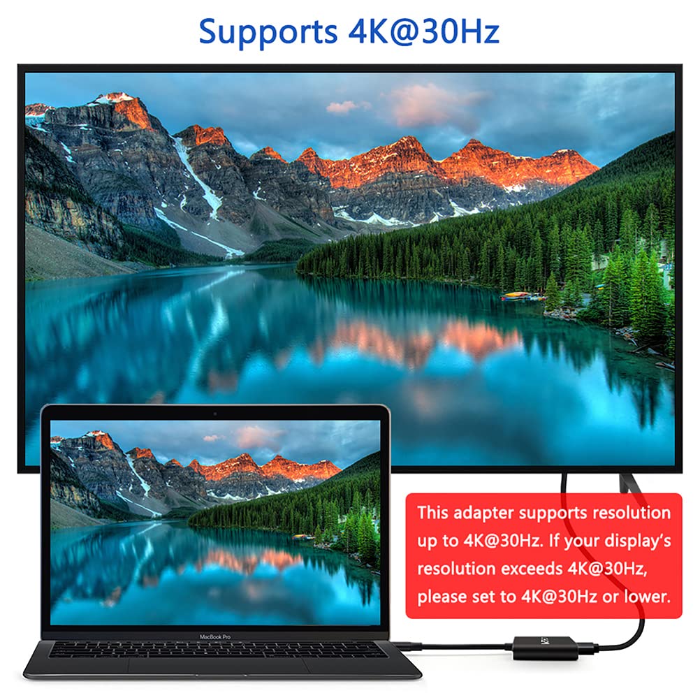 USB C to HDMI Multiport Adapter - 6-in-1 Thunderbolt 3/4 Compatible Digital AV Converter for MacBook Pro/Air, Samsung Phones & Smart TVs - Perfect for Home Theater, Office Presentations & Mobile Workstations