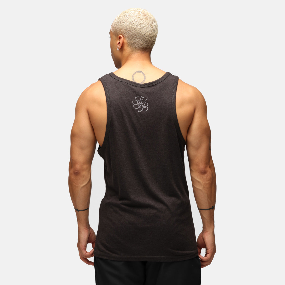 TKB Men's Heather Black Tri-Blend Vest - Lightweight Comfort for Casual Wear & Outdoor Activities