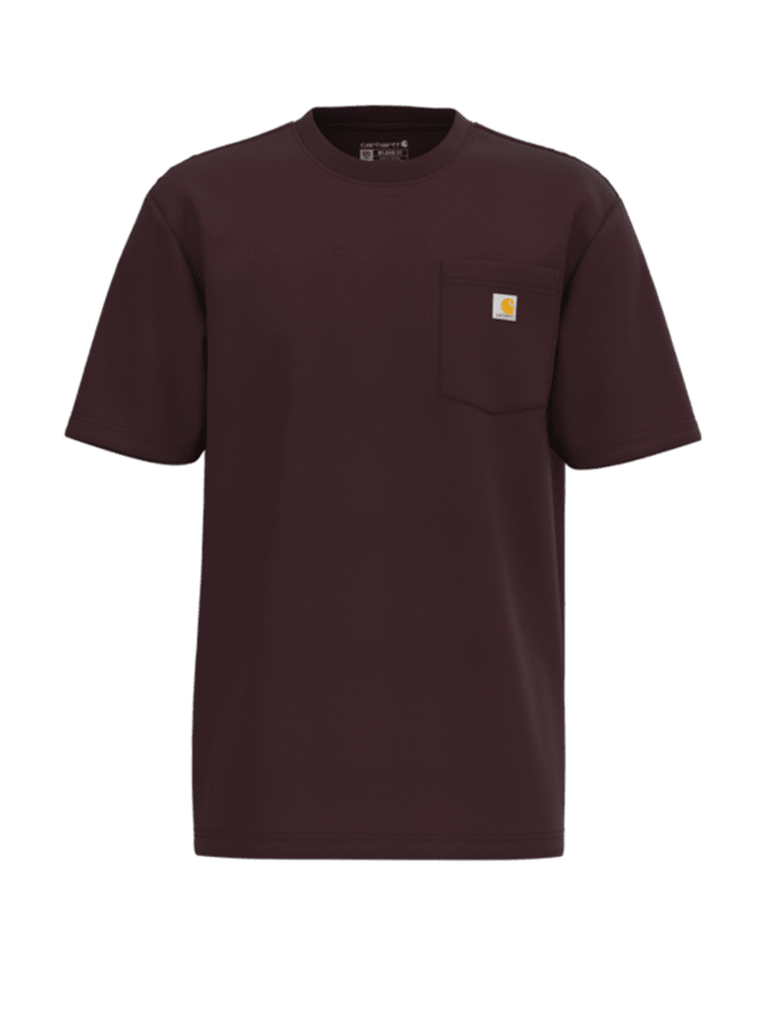 Carhartt K87 PRT Men's Loose Fit Heavyweight Short Sleeve Pocket T-Shirt - Durable Workwear for Construction, Outdoor & Casual Wear