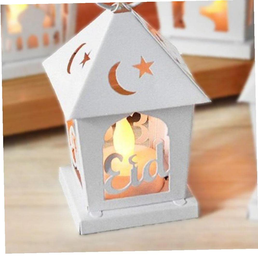 Ramadan Candle Lanterns - Elegant Eid Mubarak Islamic Hanging Lamp for Muslim Home Decor, Ramadan Party & Iftar Celebration - Perfect for Indoor & Outdoor Decoration