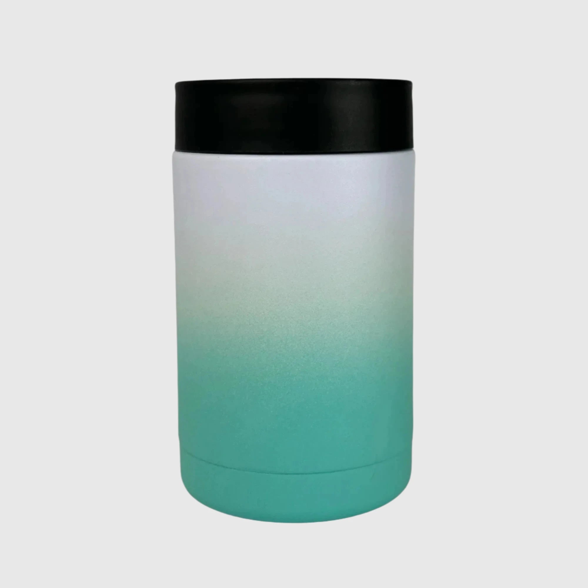 Ocean Aqua Stubby Cooler - Ombre Style Insulated Stainless Steel Beer Can Holder for Camping, Beach & Outdoor Parties - Keeps Drinks Cold for Hours