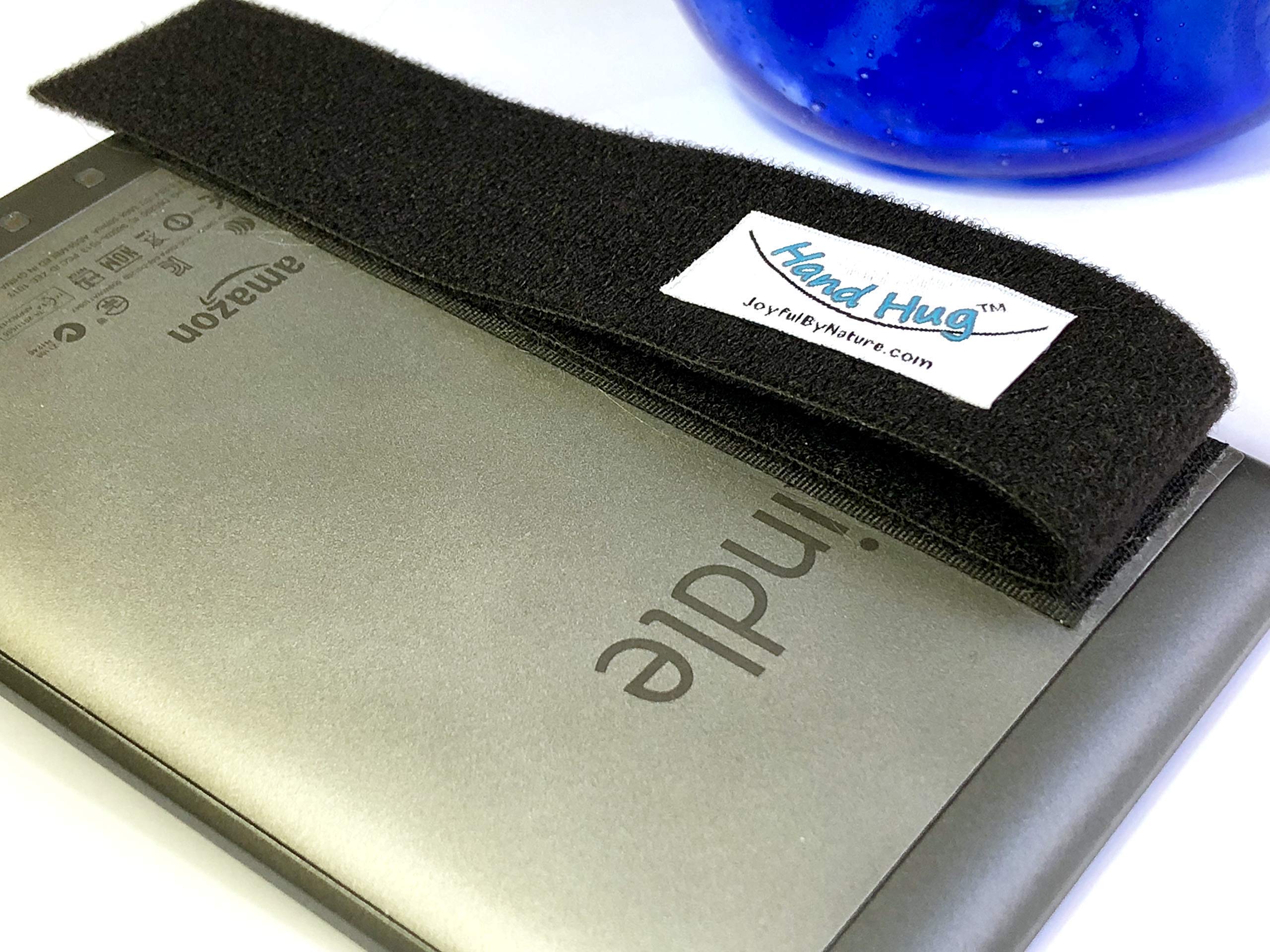 HandHug™ Tablet Grip Holder for Kindle, Nook & Small Tablets - Ergonomic Handle Strap for One-Handed Reading, Gaming & Browsing - Perfect for Commuting, Travel & Bedtime Use