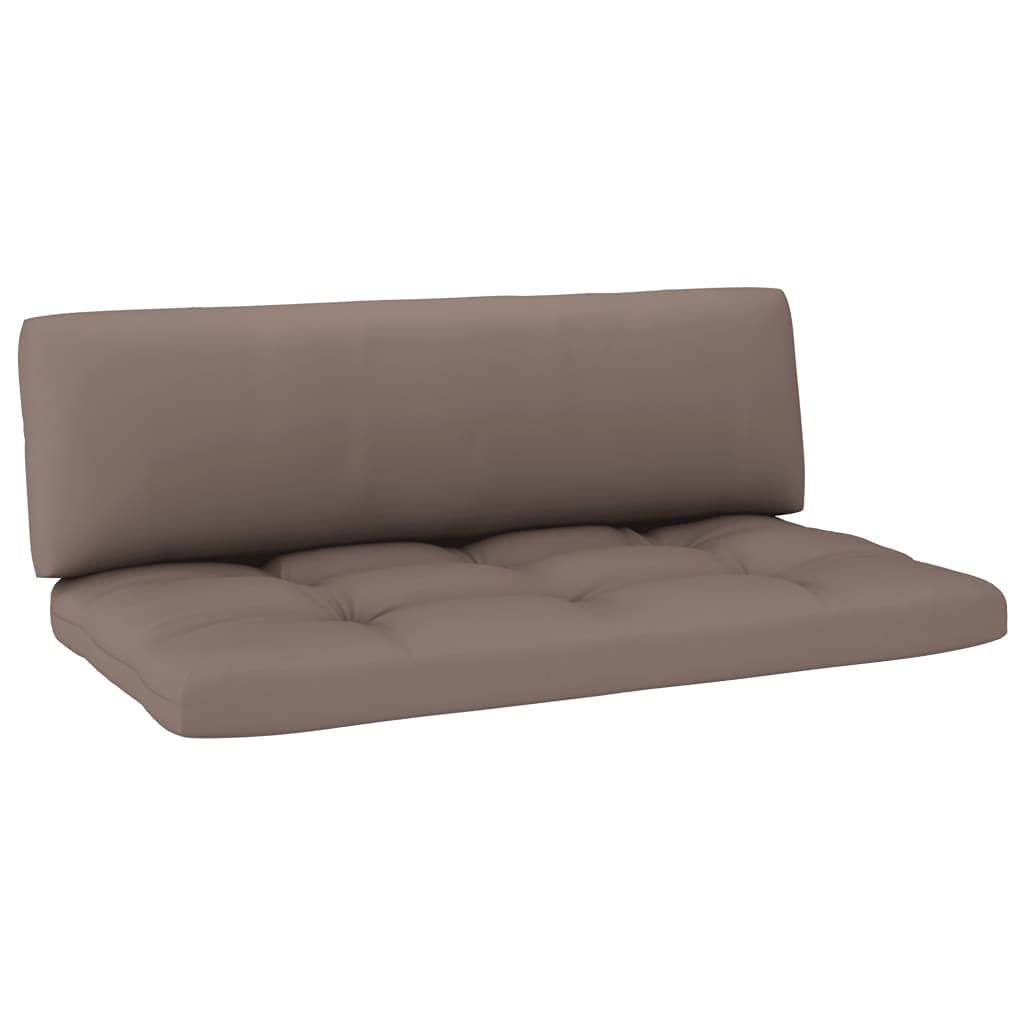 2-Piece Thickly-Padded Pallet Sofa Cushions Set - Comfortable Outdoor Patio Furniture Seat Cushions in Taupe | Perfect for Garden, Deck, and Poolside Lounging
