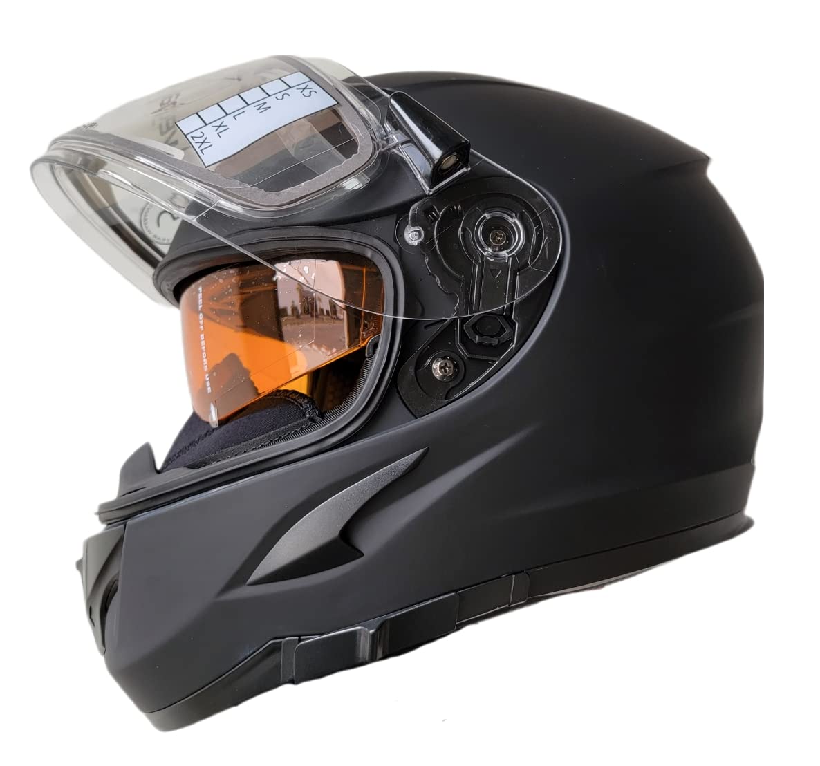 VEGA V-Star Electric Heated Snowmobile Helmet with 9ft Heavy Duty RCA Cord - Silver Coated Shield, Breath Deflector & Balaclava Included | Winter Sports, Snowmobiling & Cold Weather Riding Gear