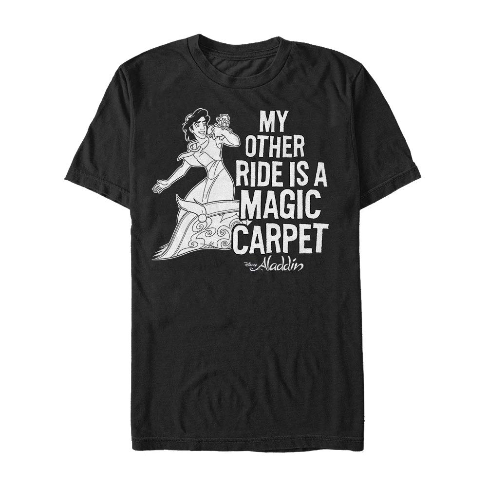 Men's Aladdin 'My Other Ride is a Magic Carpet' Graphic T-Shirt - Disney Inspired Casual Tee for Fans, Cosplay & Everyday Wear