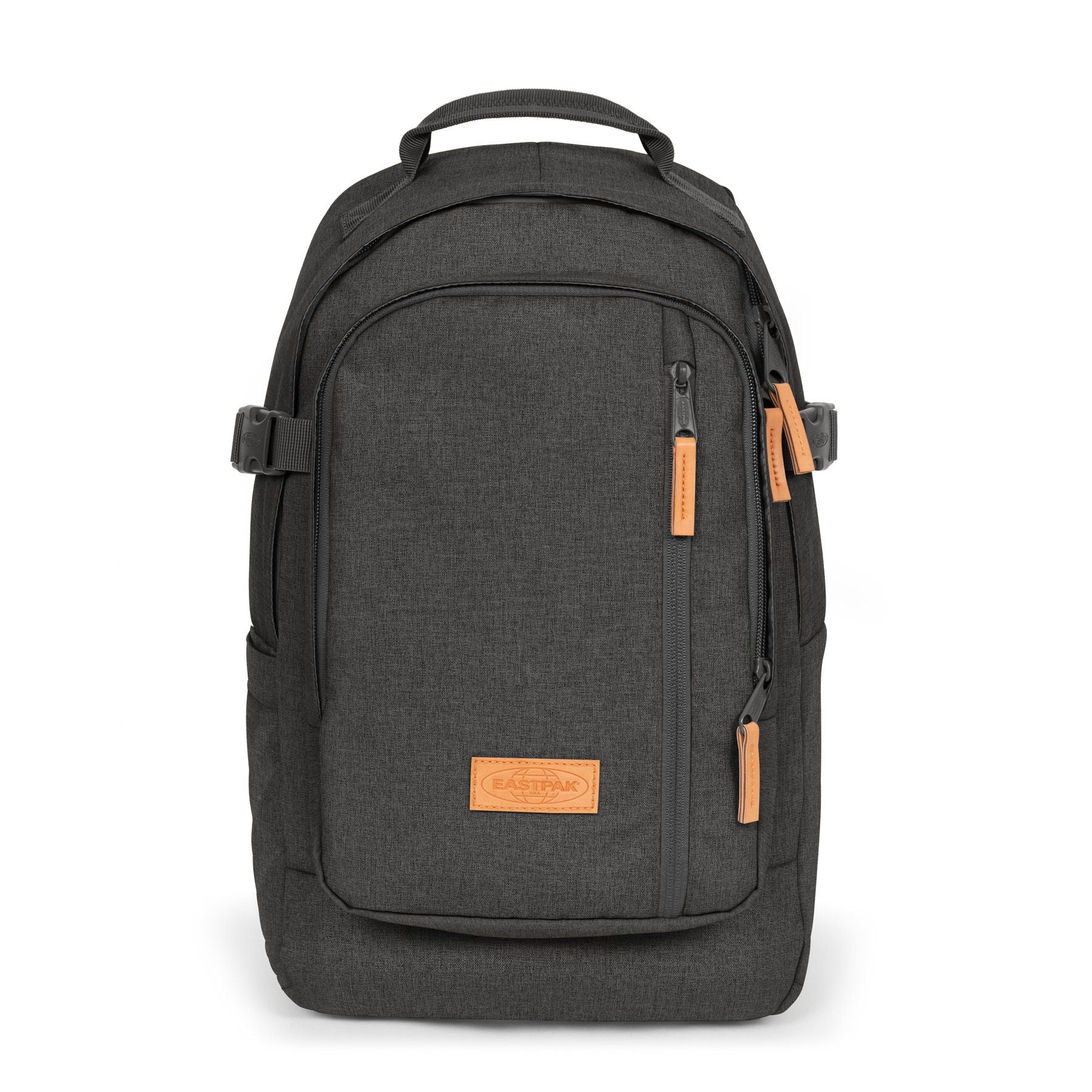 Eastpak Smallker CS Backpack - Stylish Black Denim for School, Work & Travel | Durable Laptop Bag with Padded Shoulder Straps