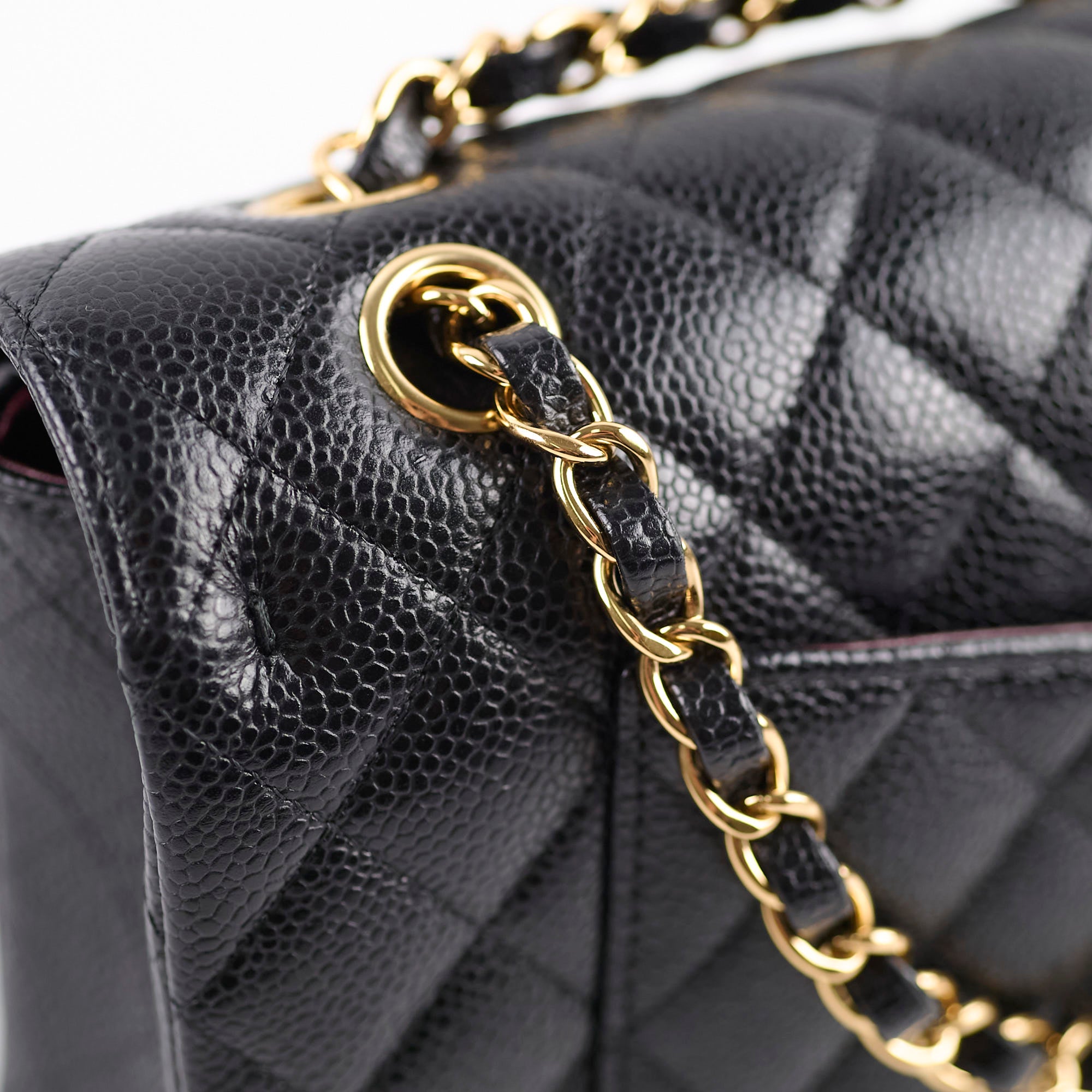 Chanel Medium/Large Classic Double Flap Bag in Black Caviar Leather 2021 Collection - Luxury Handbag for Women, Perfect for Work, Evening Events & Special Occasions