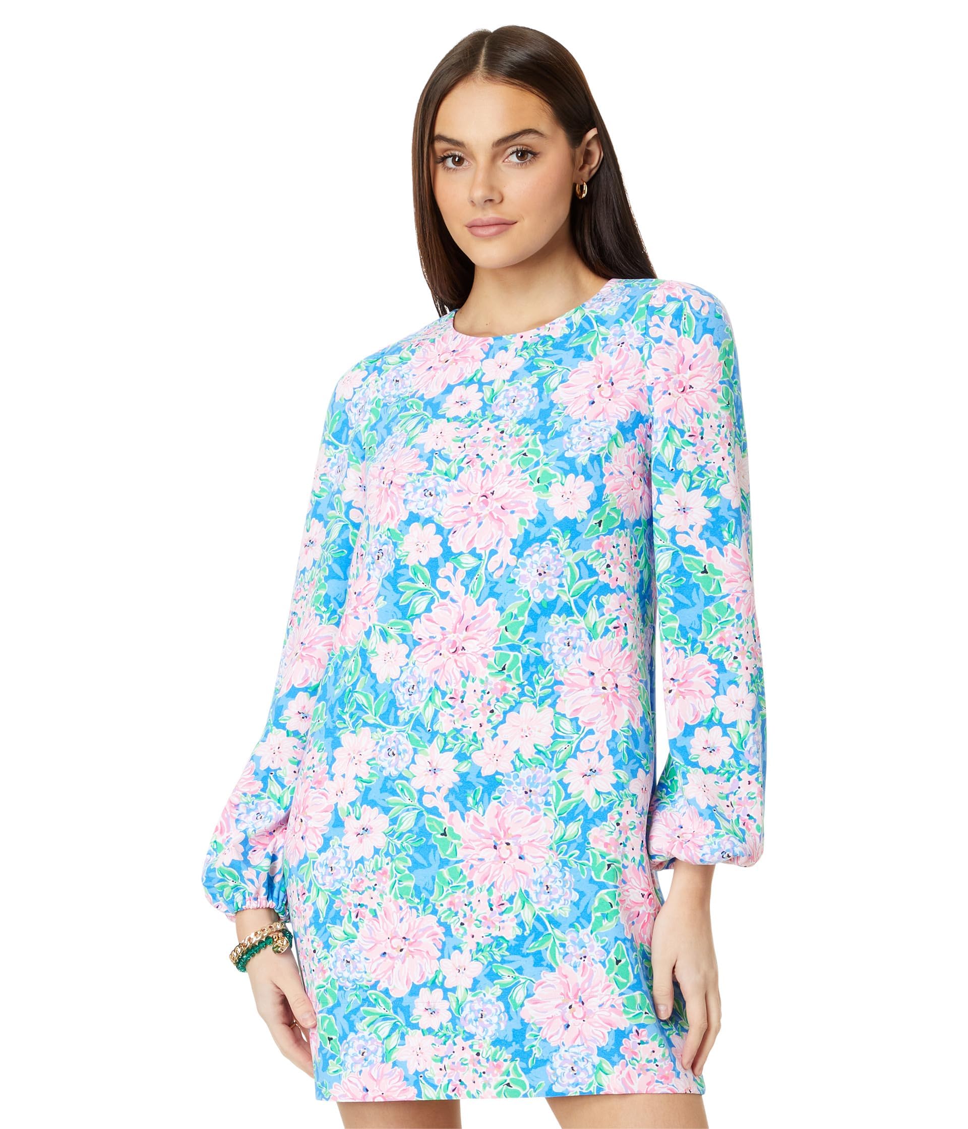 Lilly Pulitzer Women's Alyna Long Sleeve Floral Print Dress - Perfect for Brunch, Wedding Guest & Spring Occasions