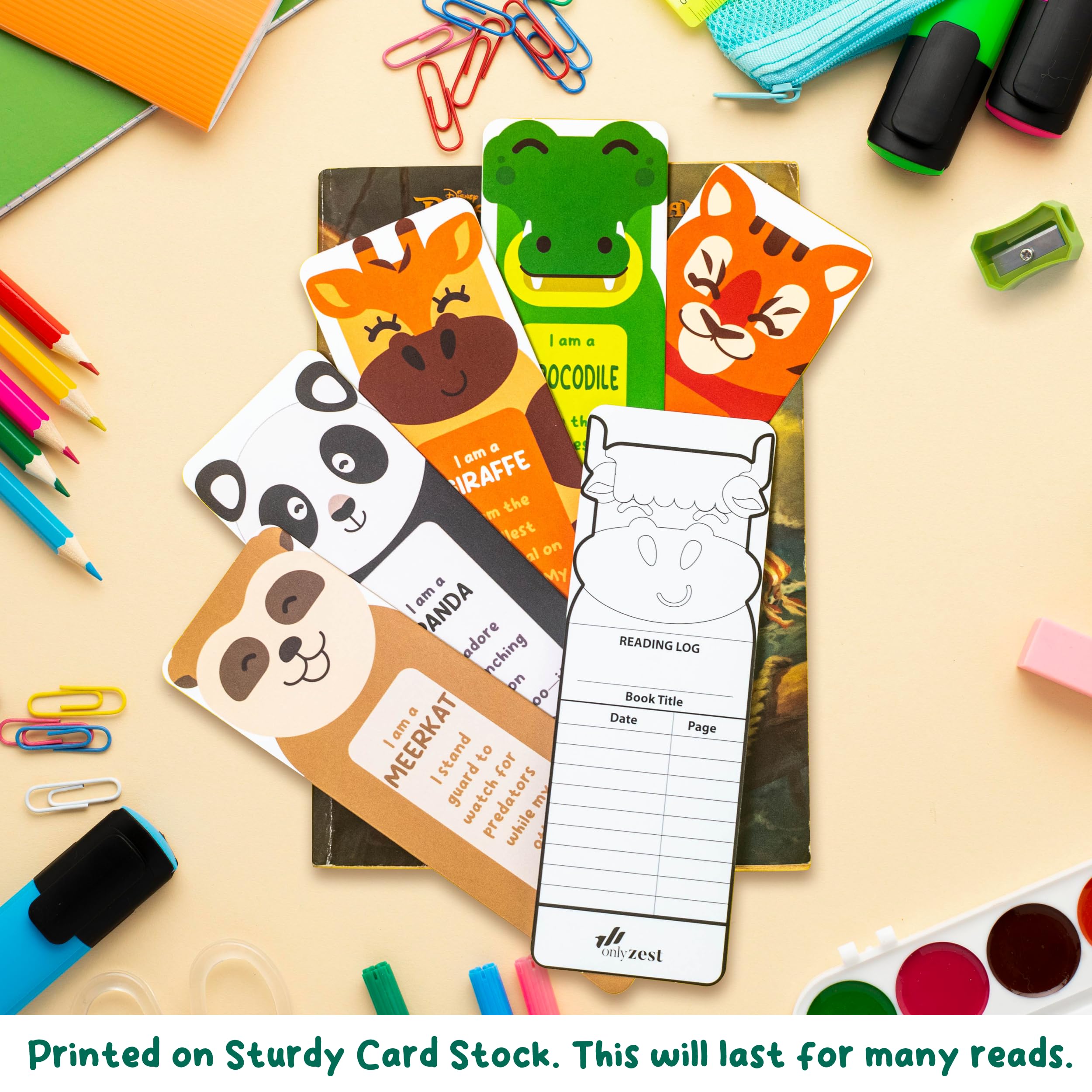 40 PCS Animal-Themed Bookmarks for Kids - Fun Zoo Animal Design (20 Styles) - Perfect for Reading, School, Gifts & Classroom Rewards