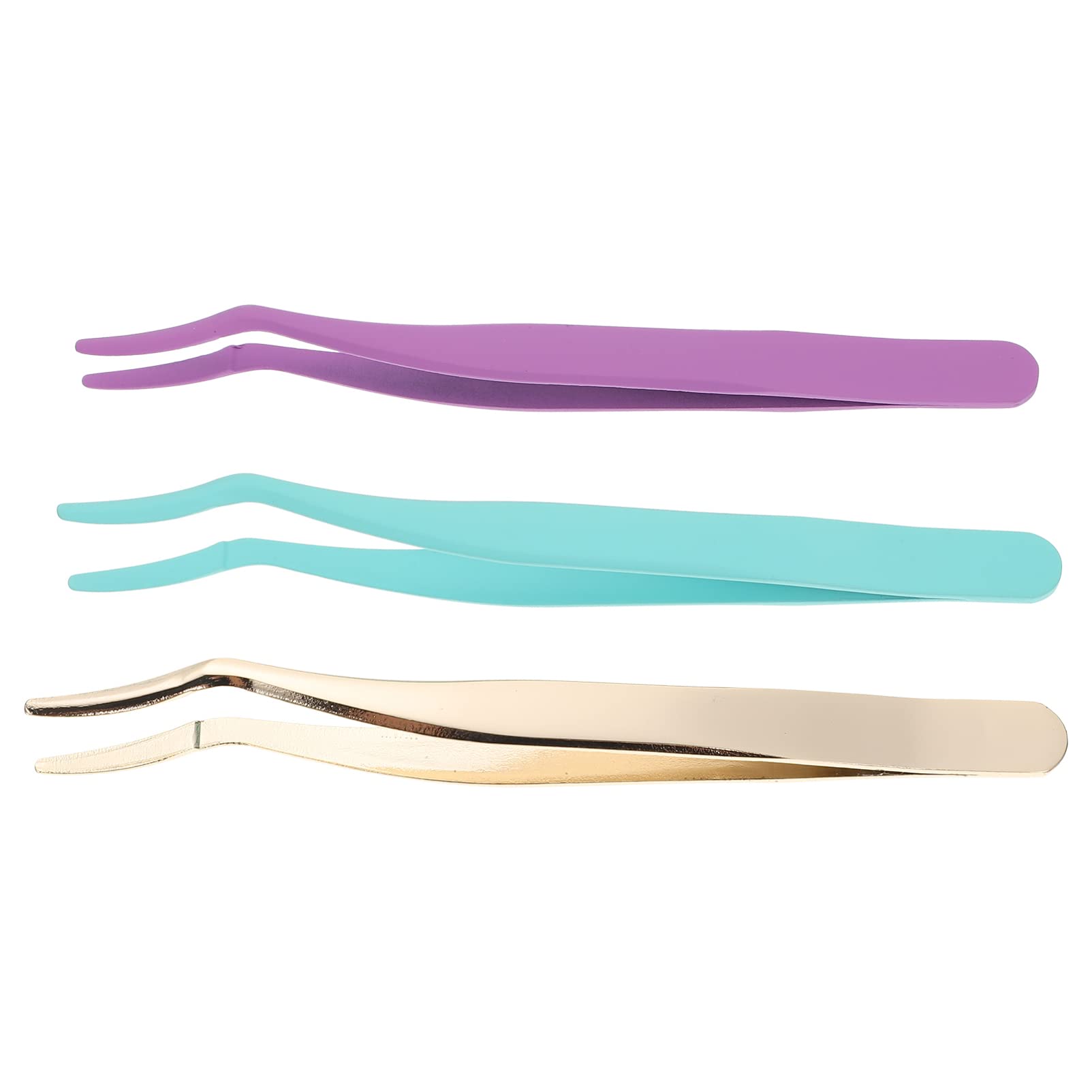 FOMIYES Professional Eyelash Curler Set - 3pcs Flutter Lash Curler, Eyelash Applicator & Eyebrow Tweezers Kit for Perfect Lashes | Home Beauty, Salon & Travel Use