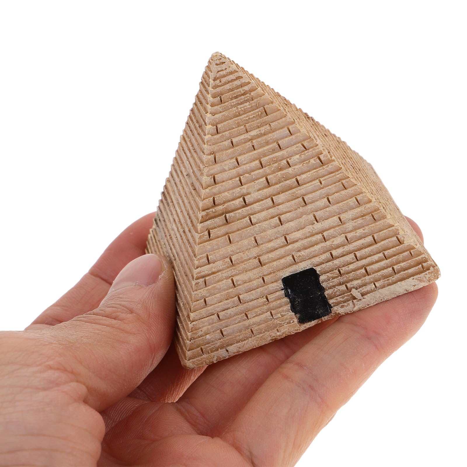 Yardwe 2pcs Mini Pyramid Decor - Egyptian Resin Crafts for Home & Car Display