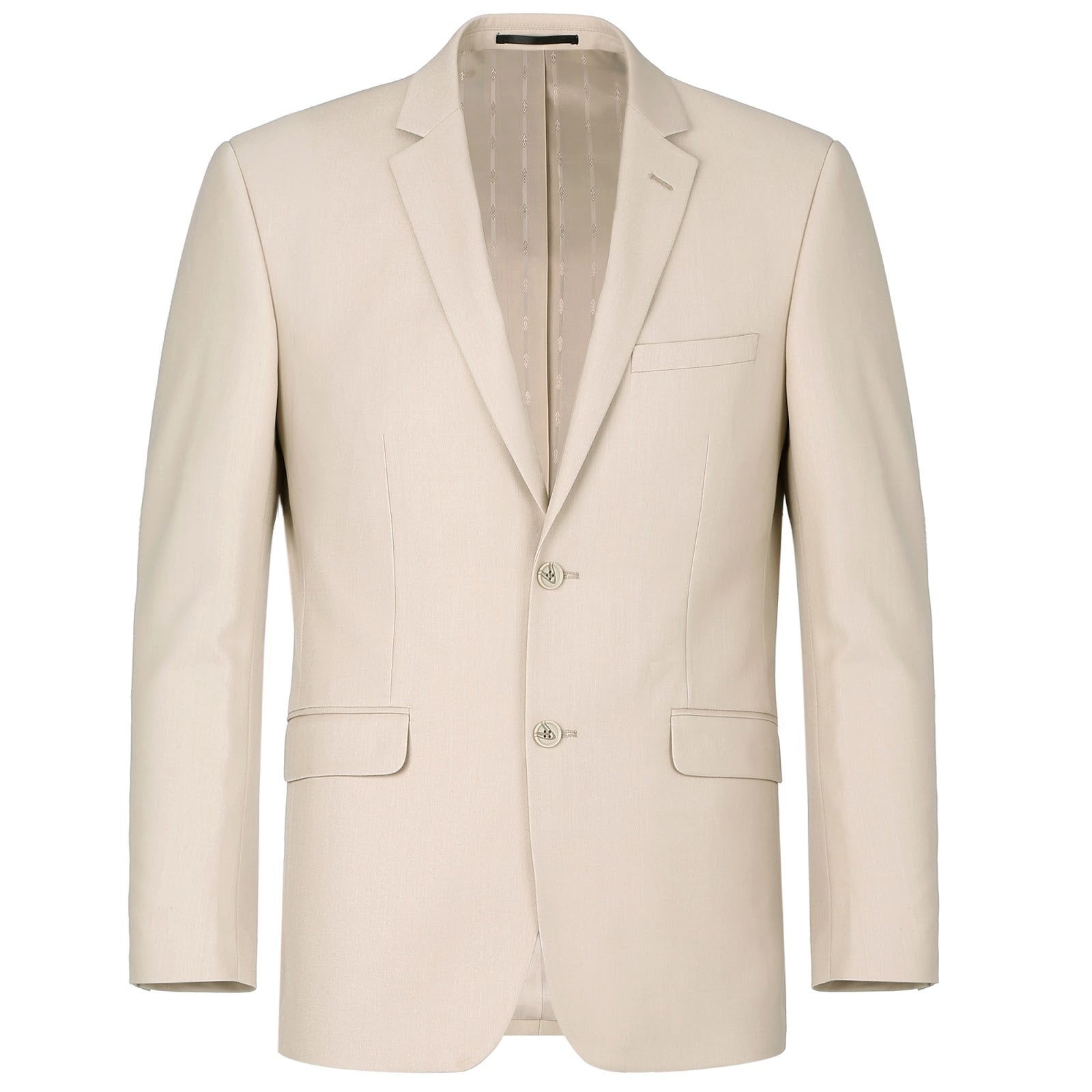 Alessandro Vitello by Renoir Beige 2-Piece Classic Fit Single Breasted Notch Lapel Suit | Premium Men's Business Formal Attire | Perfect for Weddings, Office Meetings & Special Occasions