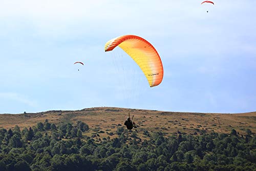 20x30 Inch Laminated Paragliding Landscape Poster - Vibrant Colors & High-Quality Print - Perfect for Home Decor, Office Wall Art & Adventure Enthusiasts - Fits Standard Frames