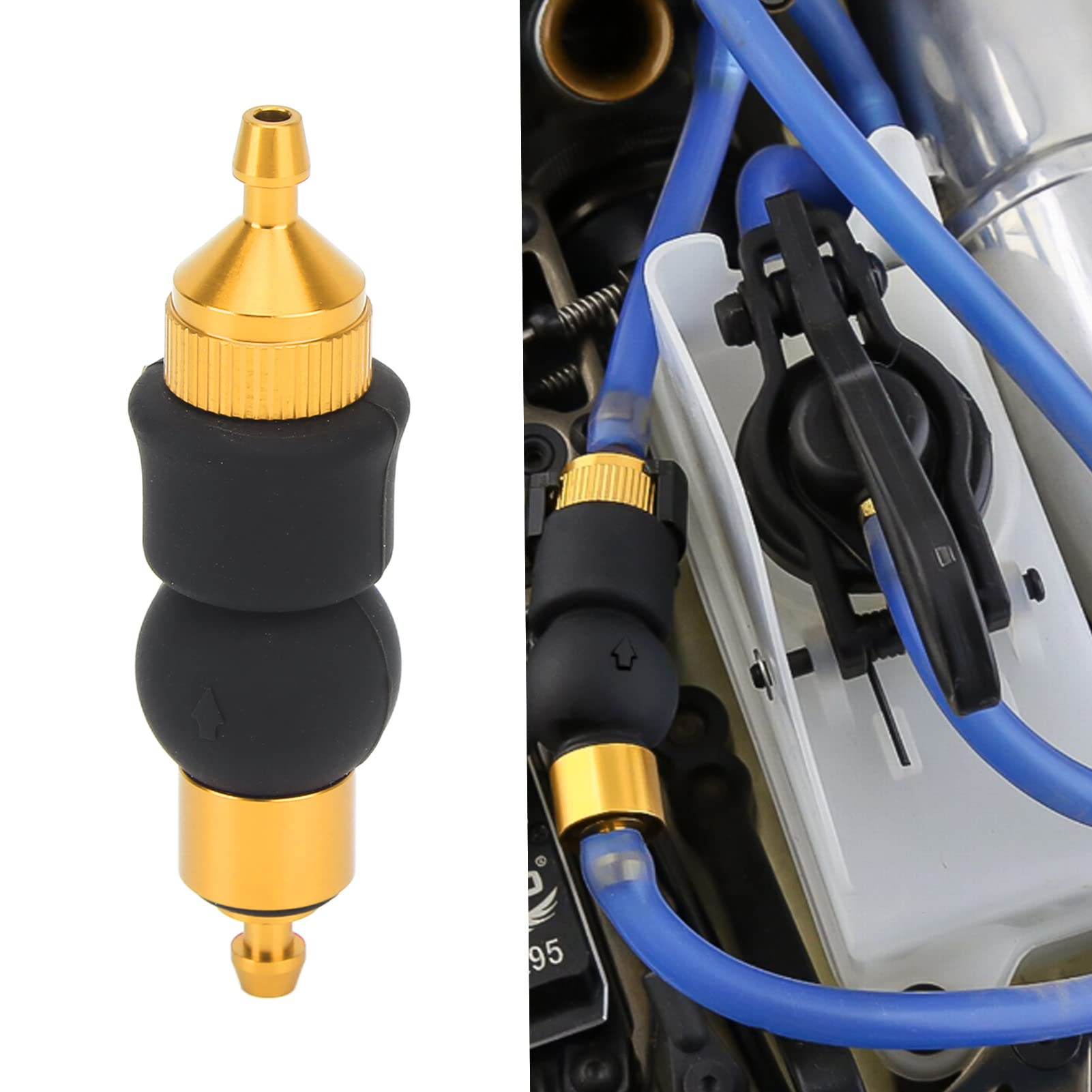 Universal Manual Oil Pump for 1/8 1/10 Scale RC Cars - Portable RC Engine Oil Extractor Tool for Off-Road Models (Gold) - Perfect for RC Car Maintenance & Engine Oil Changes