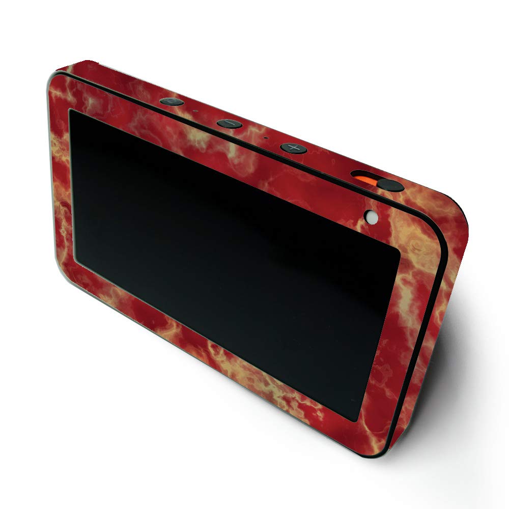 MightySkins Protective Vinyl Wrap for Amazon Echo Show 5 (Gen 1 & Gen 2) - Crimson Marble Design | Easy to Apply & Remove | Made in USA | Customizable Decal for Home & Office Decor