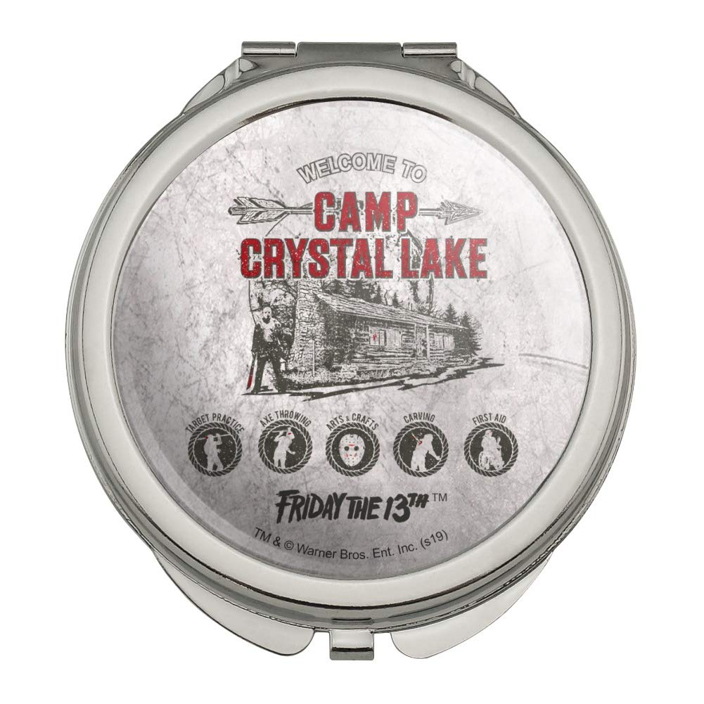 Friday The 13th Camp Crystal Lake Compact Travel Purse - Horror Movie Makeup Bag for Cosplay & Conventions