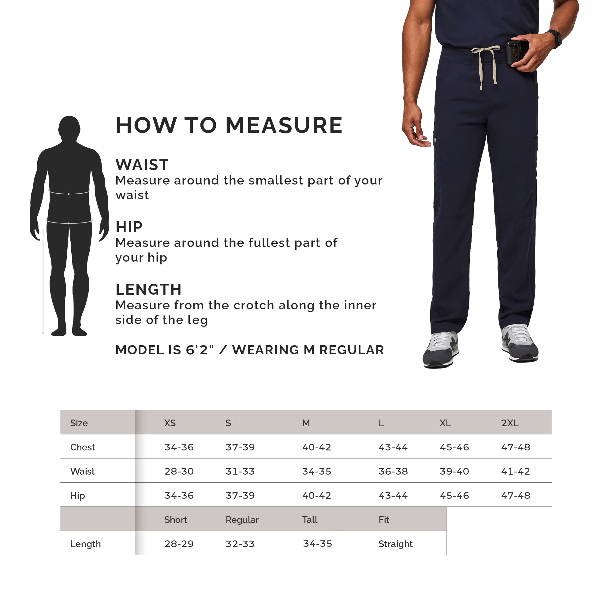 FIGS Axim Cargo Scrub Pants for Men - Classic Fit Straight Leg Medical Scrubs with 7 Pockets & 4-Way Stretch | Anti-Wrinkle Healthcare Uniform Pants for Doctors, Nurses & Medical Professionals | Perfect for Hospital Shifts & Clinical Work
