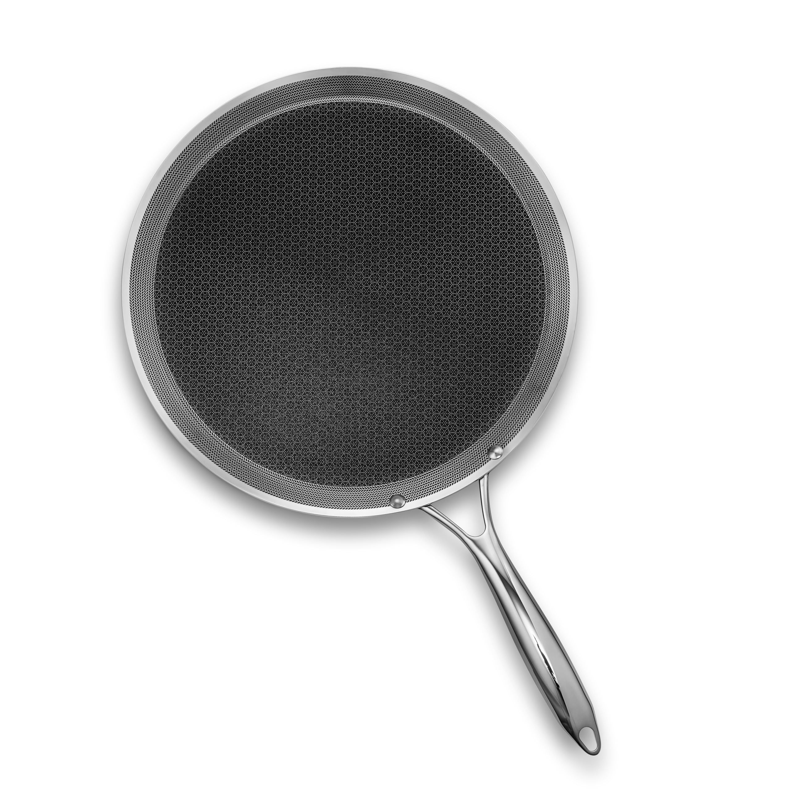 HexClad Hybrid Nonstick 13-Inch Griddle Pan with Stay-Cool Handle - Dishwasher & Oven Safe Up to 900°F - Induction Compatible for All Cooktops - Perfect for Pancakes, Burgers & Stir-Fry