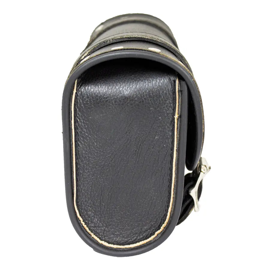 Open Road Studded Leather Tool Bag - Durable & Stylish for Motorcycle Riders & Mechanics | Perfect for Bike Maintenance & DIY Projects
