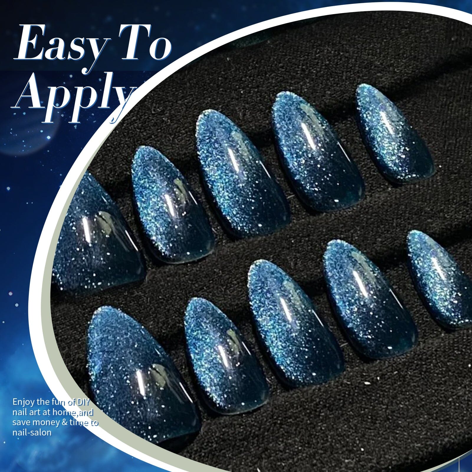 Blue Cat Magnetic Gel Nail Polish - 15ml MY38 Galaxy Shade for Long-Lasting Manicures - Perfect for Nail Art, Salon & Home Use