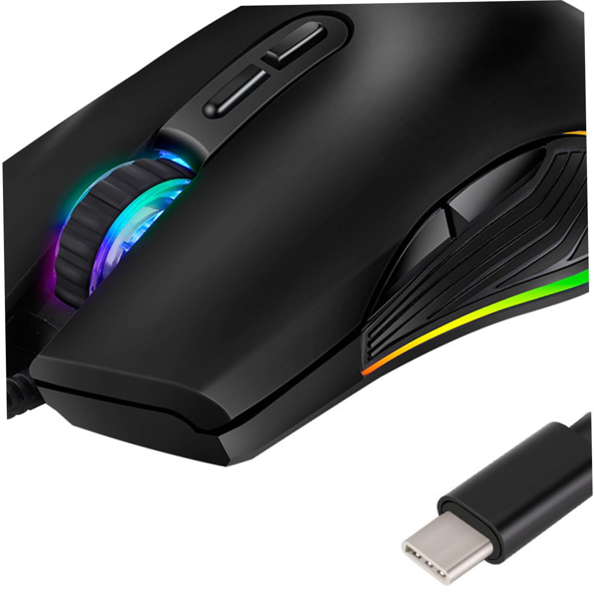 Gadpiparty RGB Backlit 7-Button Wired Gaming Mouse - 4 Adjustable DPI Settings, Ergonomic Design for PC & Laptop Gaming - Perfect for FPS, MOBA & MMO Games (Random Color)