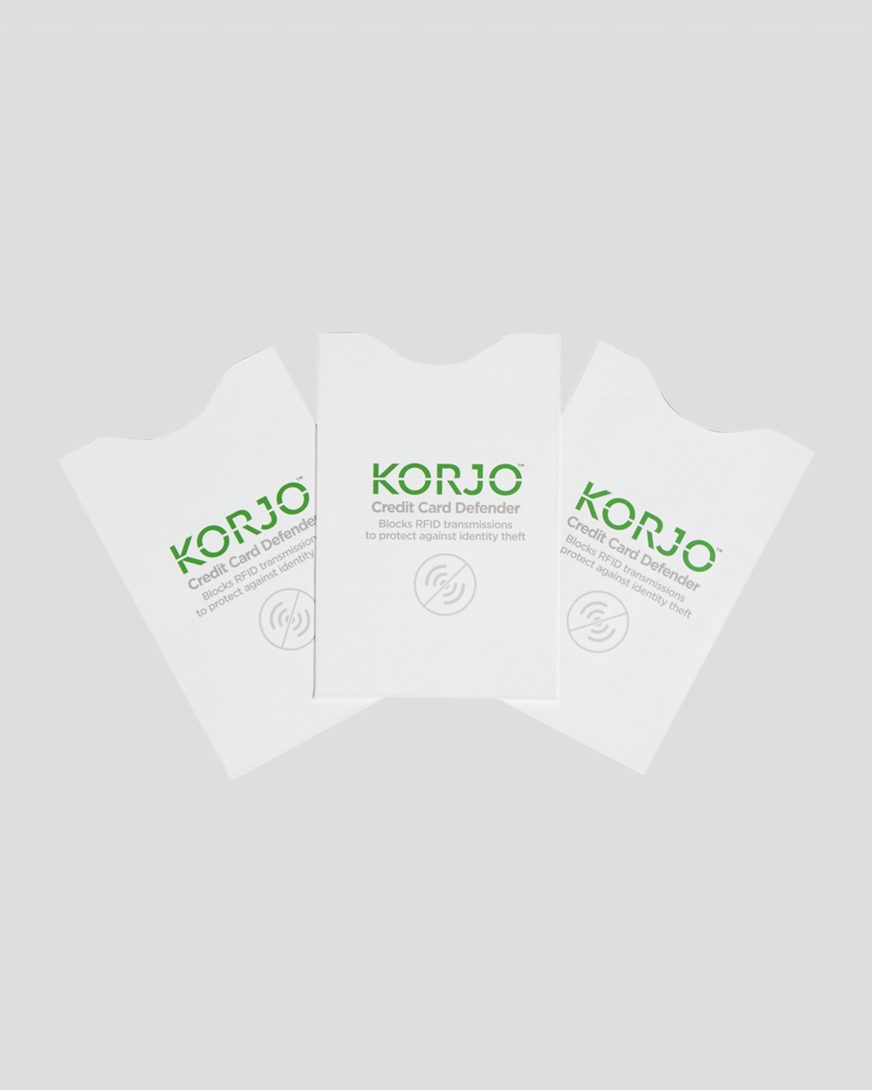 Korjo RFID Blocking Credit Card Holder - Slim White Wallet for Contactless Protection | Perfect for Travel, Shopping & Daily Use
