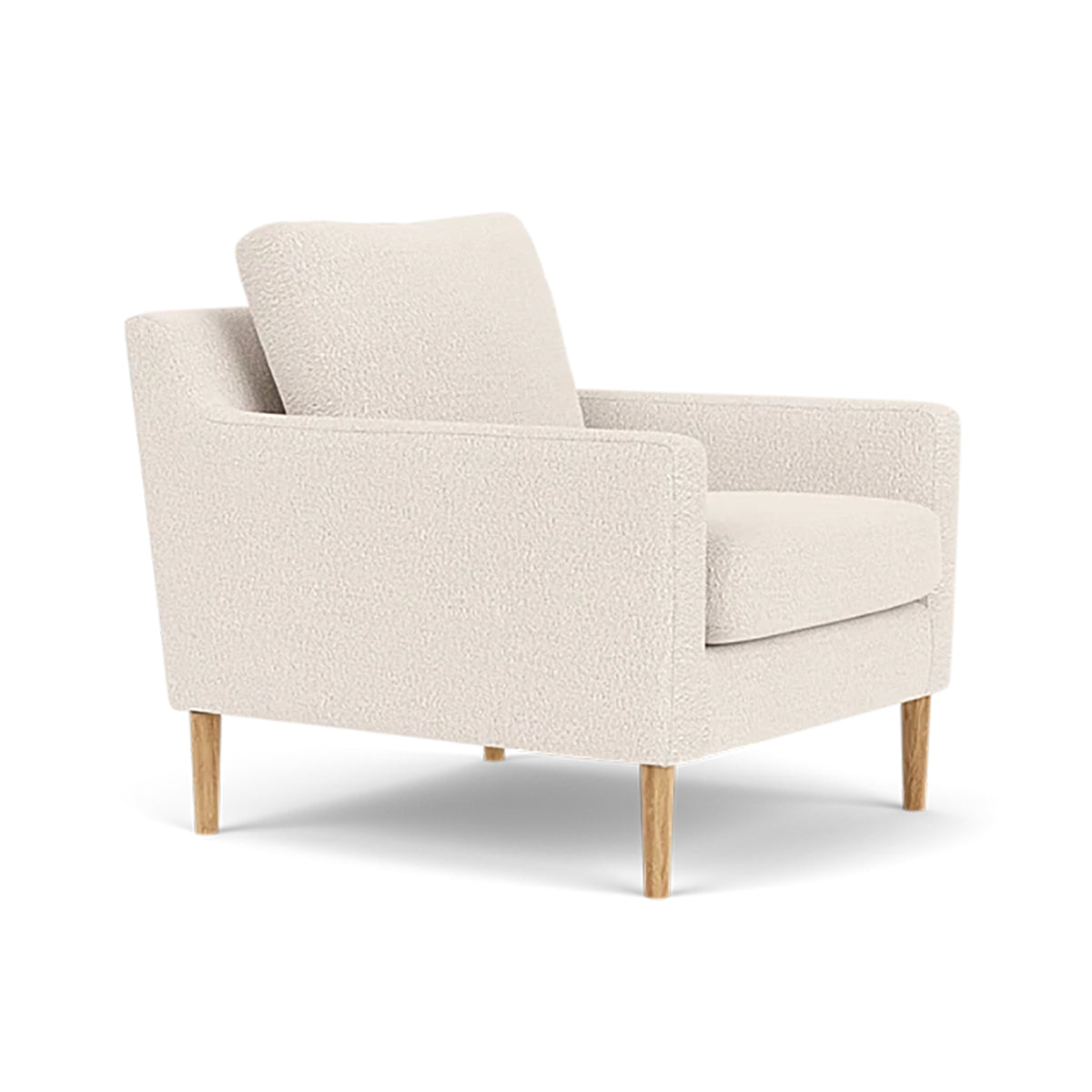 Astha Boucle Armchair - Modern Velvet Accent Chair for Living Room, Bedroom & Office - Soft Upholstered Lounge Chair with Solid Wood Legs - Stylish Home Decor for Cozy Reading Nook & Relaxation