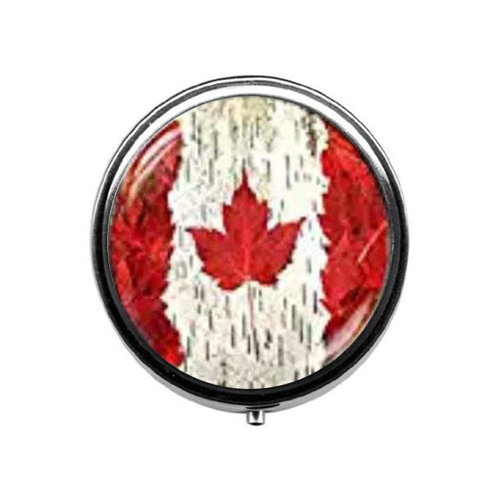 Canada Flag Pill Box & Candy Container - Toronto Ottawa Maple Leaf Design for Travel, Parties & Home Decor