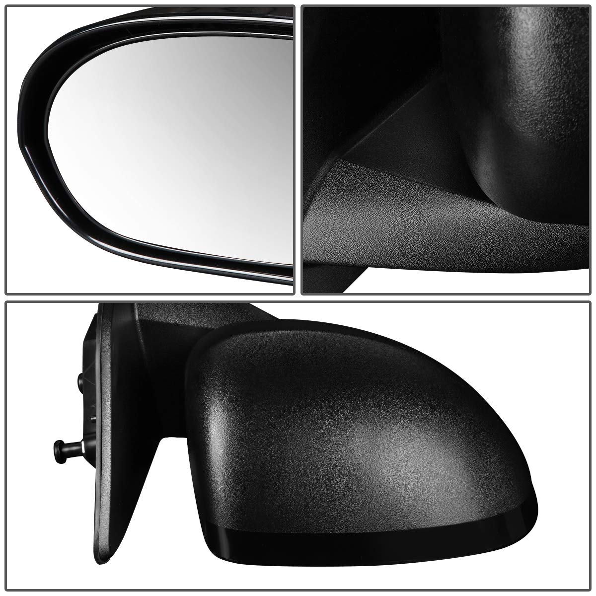 Auto Dynasty CH1321266 OE Style Manual Right Side Passenger Door Mirror Replacement for 2007-2017 Jeep Compass | Perfect for Off-Roading, Daily Commuting & Vehicle Maintenance