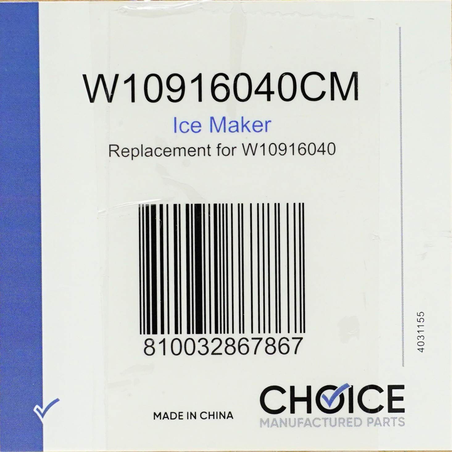 Whirlpool Refrigerator Ice Maker Replacement - Compatible with Sears, AP6048461, PS12070274, W10916040 - Perfect for Kitchen Appliance Repair & Maintenance
