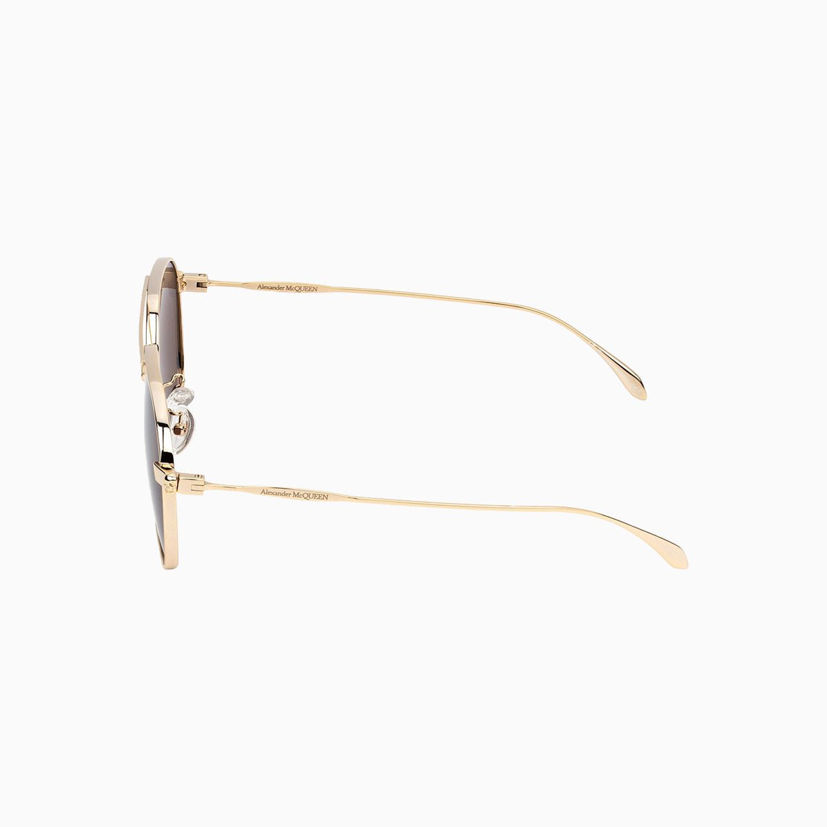 Alexander McQueen Gold Brown Sunglasses for Women - Luxury Designer Sunglasses with UV Protection - Perfect for Beach, Travel & Outdoor Activities