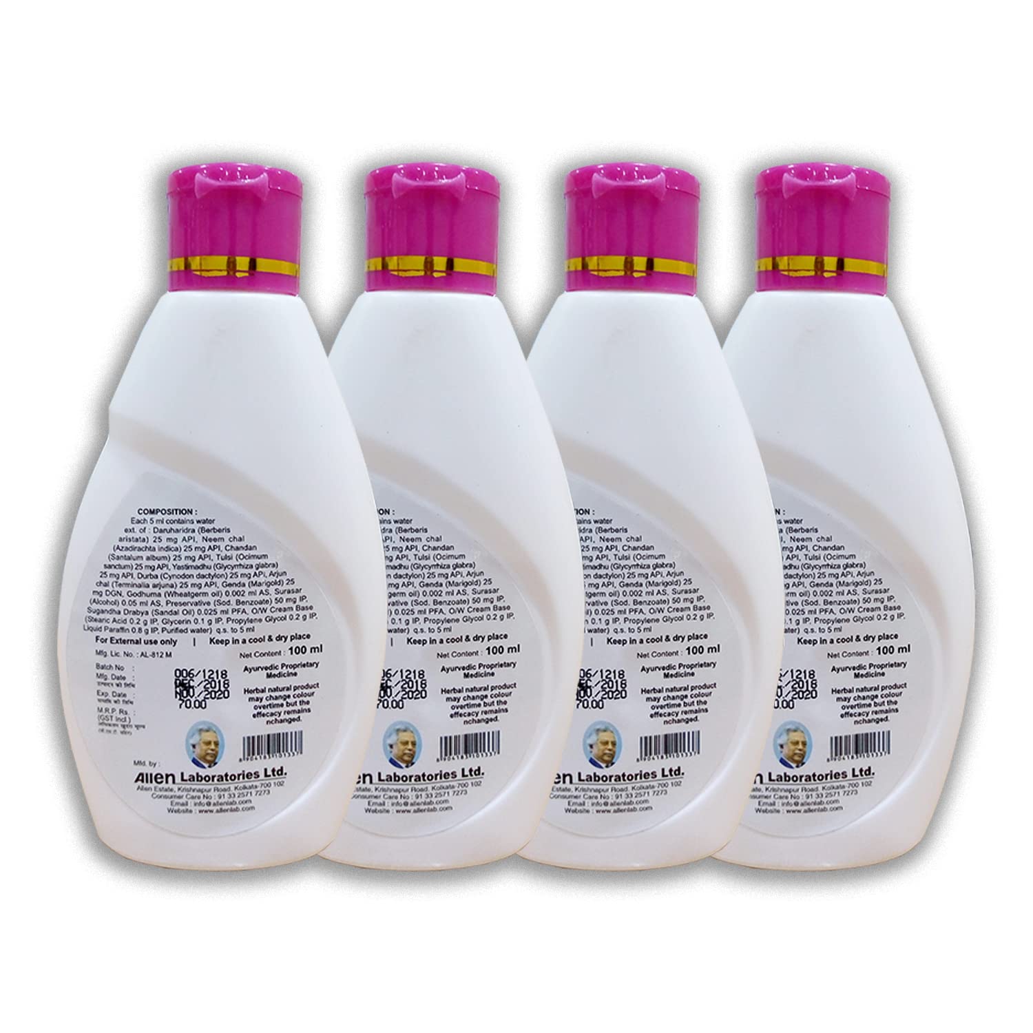 Organic Ayurvedic Body Lotion (100ml X 4 Pack) - Deep Moisturizing & Nourishing for Dry Skin - Perfect for Daily Hydration & Winter Skin Care