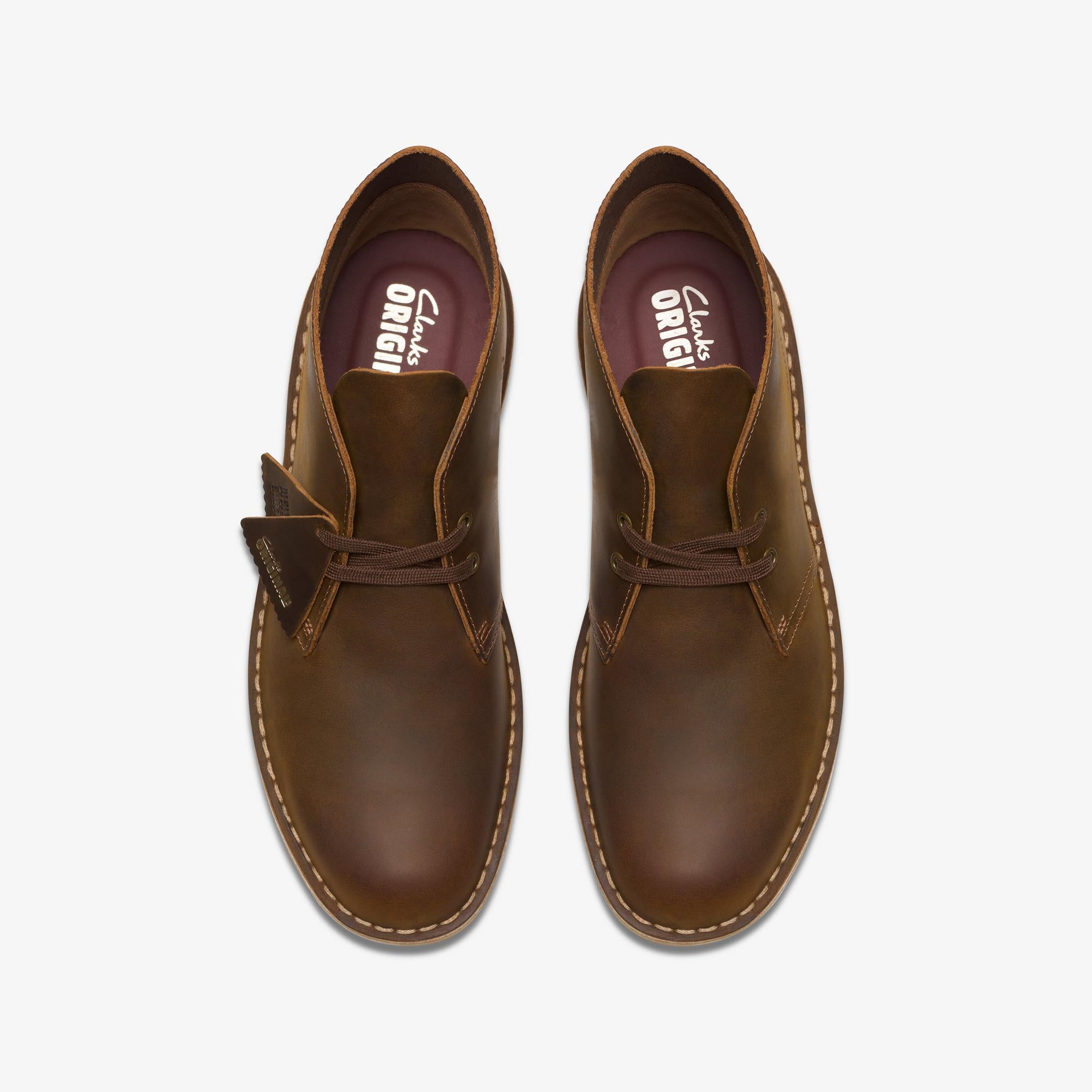Clarks Men's Desert Boot in Beeswax Leather - Classic Chukka Boots for Men, Casual & Dressy Style - Perfect for Office, Travel & Everyday Wear