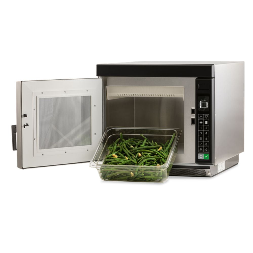 Amana 1.0 Cu Ft Commercial Microwave Oven - 2200W Heavy Duty, Touch Control Panel, 208/240V - Perfect for Restaurants, Cafes & High-Volume Food Service Businesses