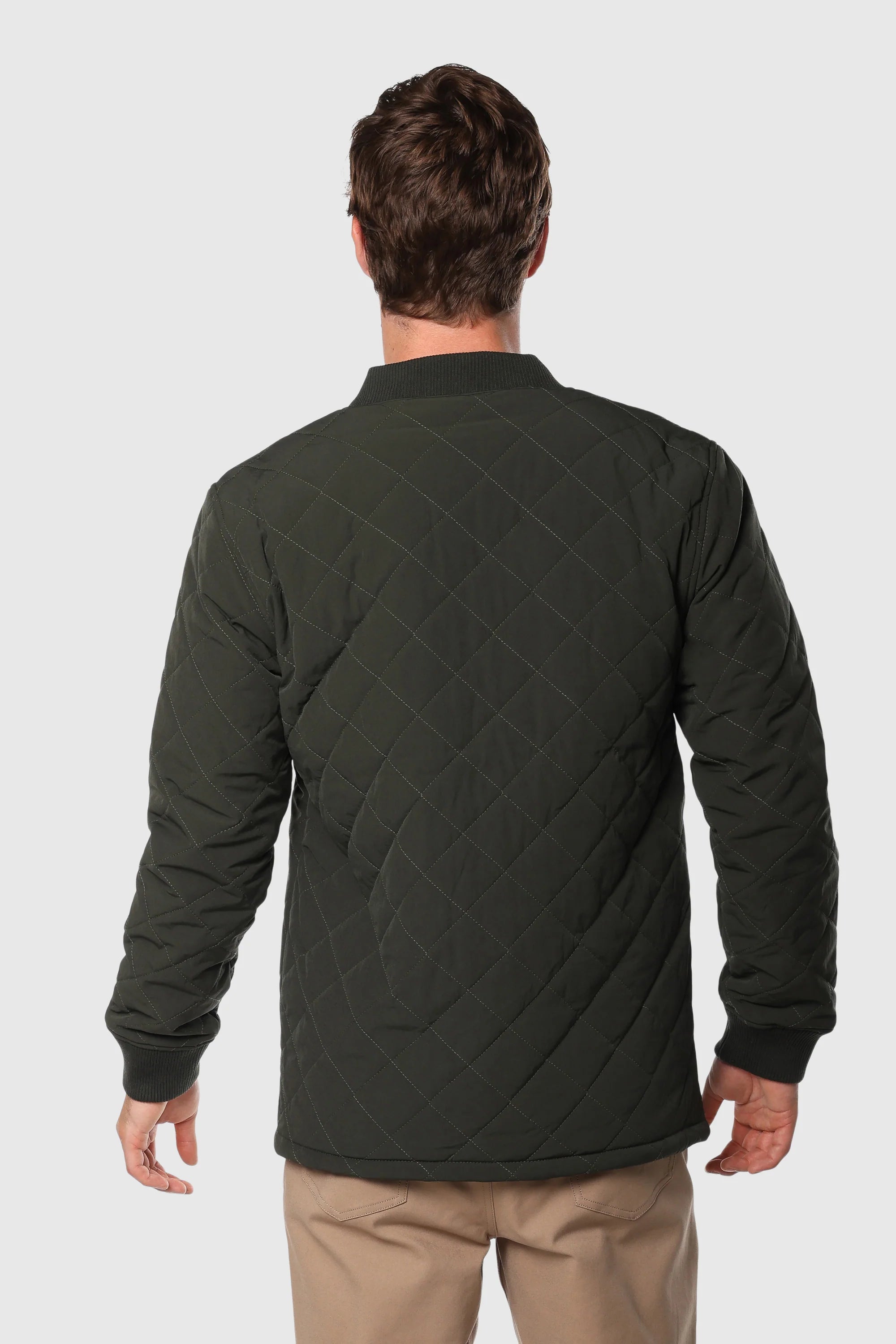 Quilted Bomber Jacket for Men & Women - Lightweight Puffer Coat with Warm Fleece Lining - Perfect for Fall, Winter & Outdoor Activities